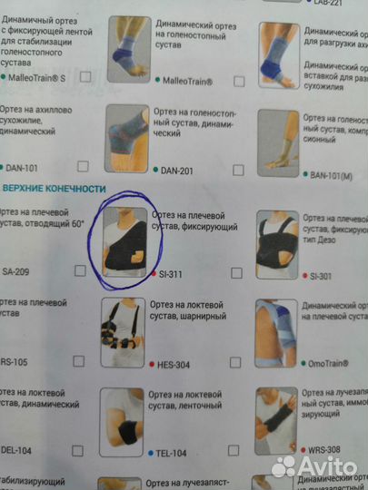 Ортез на плечевой сустав и руку