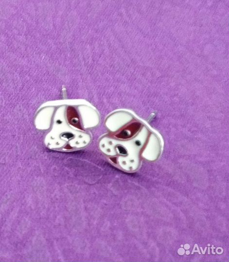 Серьги серебро