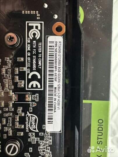 Видеокарта rtx 4060 8gb itx