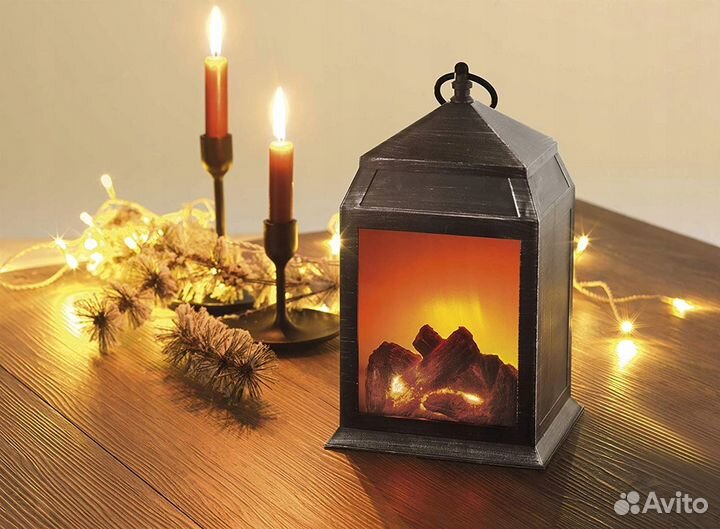 Камин светильник с имитацией огня