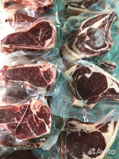 Мясо. Рибай влажного вызревания. Стейк