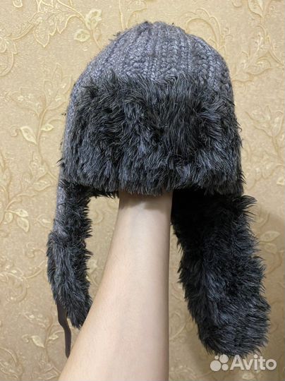 Шапка для мальчика зимняя с мехом