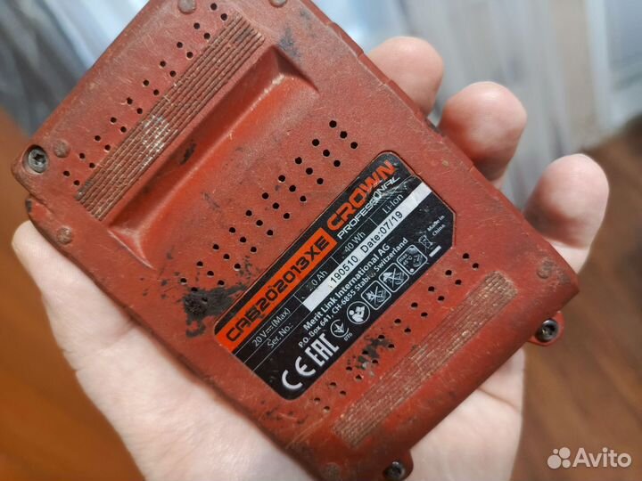 Аккумулятор crown CAB202013XE CB; B3+; 2 А/ч; 20В