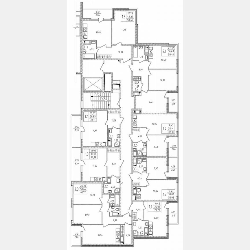 2-к. квартира, 50,4 м², 4/8 эт.