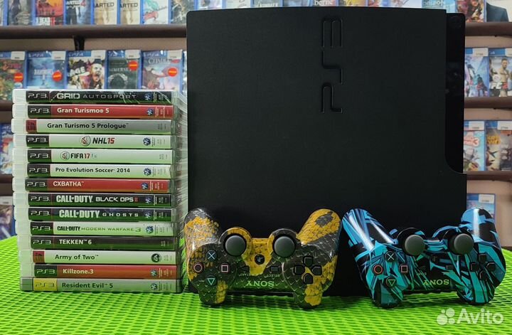 PlayStation 3 slim 320 GB + игры на двоих
