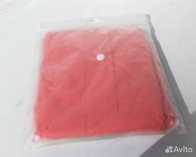 Плащ дождевик красный