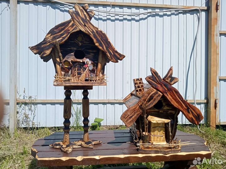 Скворечники и кормушки для птиц, и белок