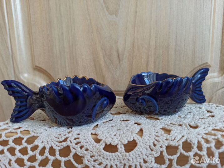 Икорница Рыбка. Винтаж. Фарфор. СССР