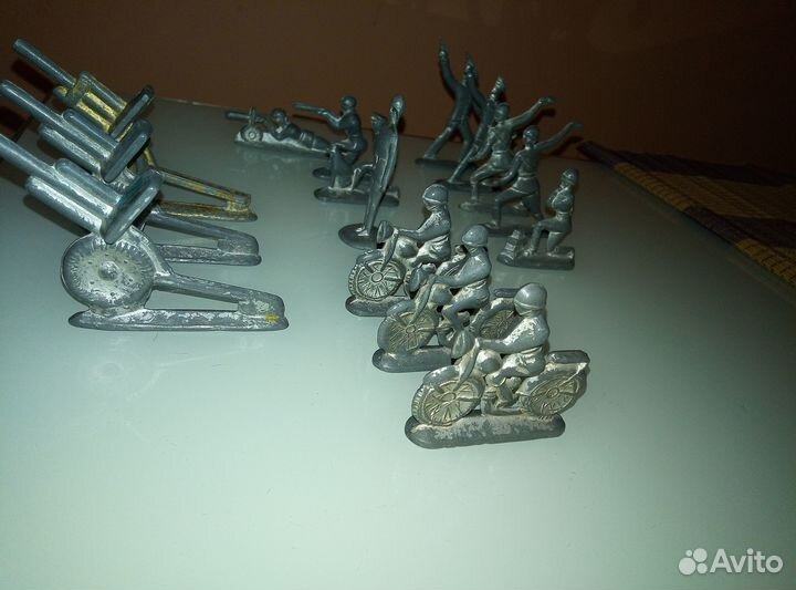 Оловянные солдатики СССР, артиллерия, стрелки 27шт