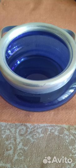 Сахарница цветное стекло СССР