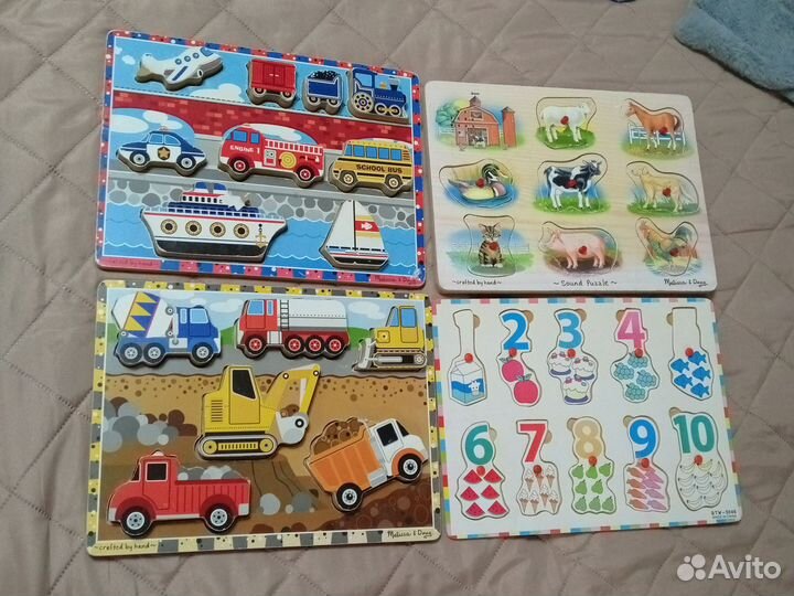 Музыкальный пазл, вкладыши Melissa Doug