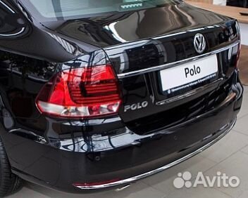 Задний бампер в цвет VW Polo 5 рест 2018