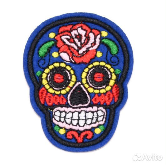 Нашивки на одежду череп термонашивка