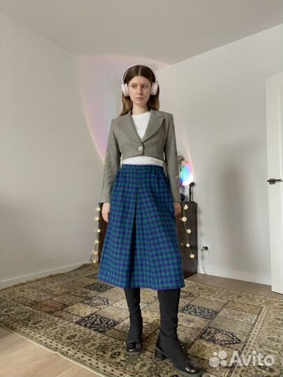 Юбка винтажная в клетку