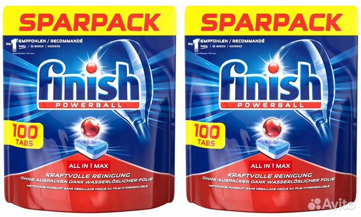 Таблетки для посудомоечных Finish all in one100 шт