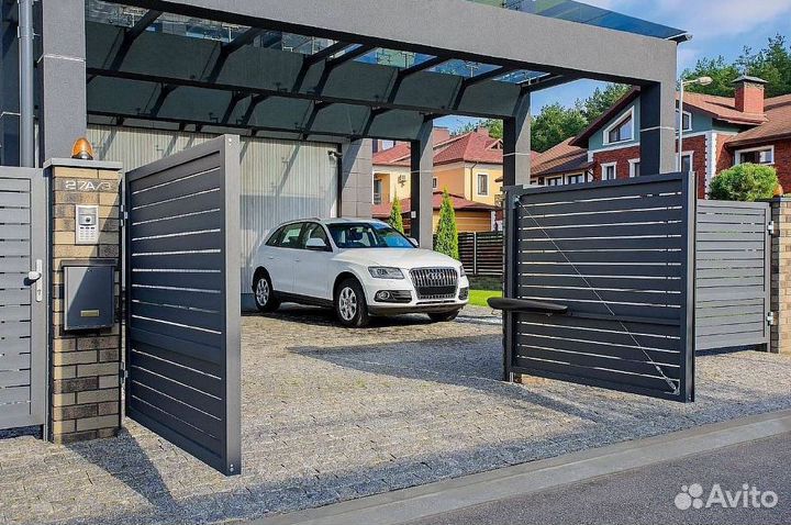 Ворота распашные. Монтаж