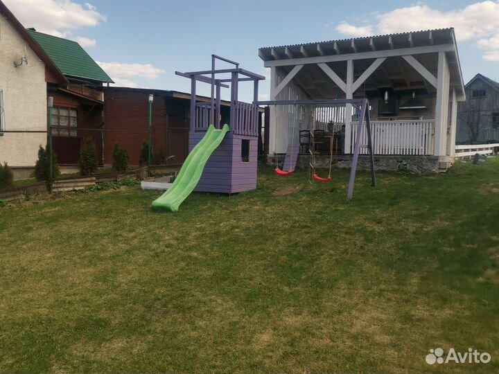 Детский игровой комплекс с горкой и качелями б/у