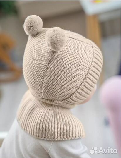 Шапочка для новорожденного зима