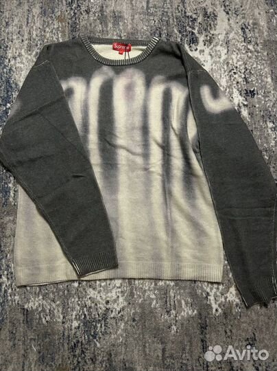 Свитер supreme blurred logo