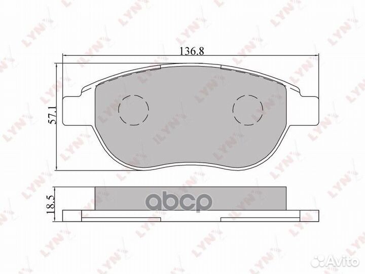 Колодки тормозные дисковые перед BD2202 LYN