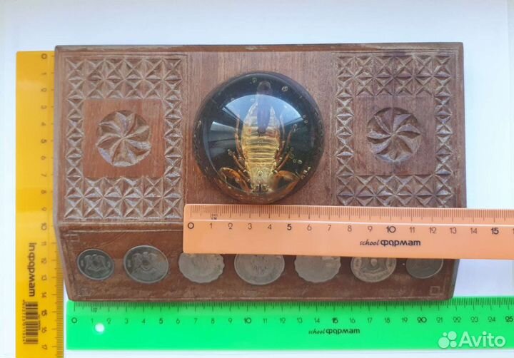 Монеты Скорпион Ливия ручная работа статуэтка