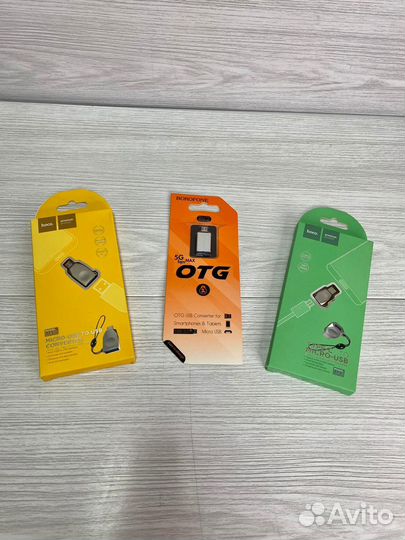 Переходник OTG Micro USB- USB Type-C -USB Lighting