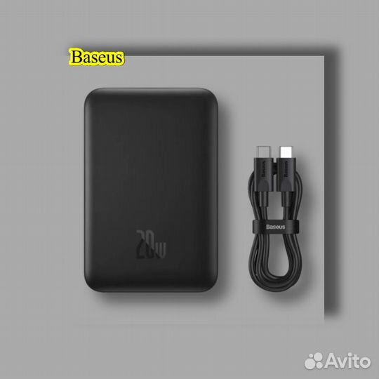 Аккумулятор Baseus,черный, белый,10000 мАч, 20 Вт