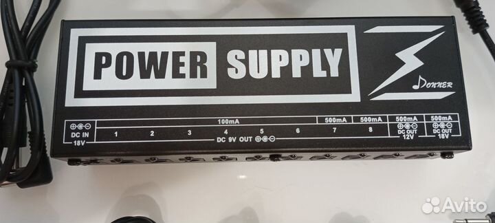 Блок питания для гитарных педалей 10 выходов