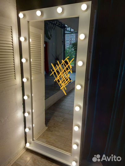 Зеркало напольное с подсветкой бу