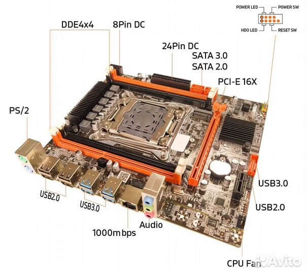 Мат.платы 2011х99 с CPU и RAM (unlock и boost bios