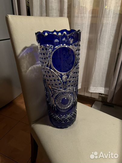 Ваза для цветов хрустальная большая