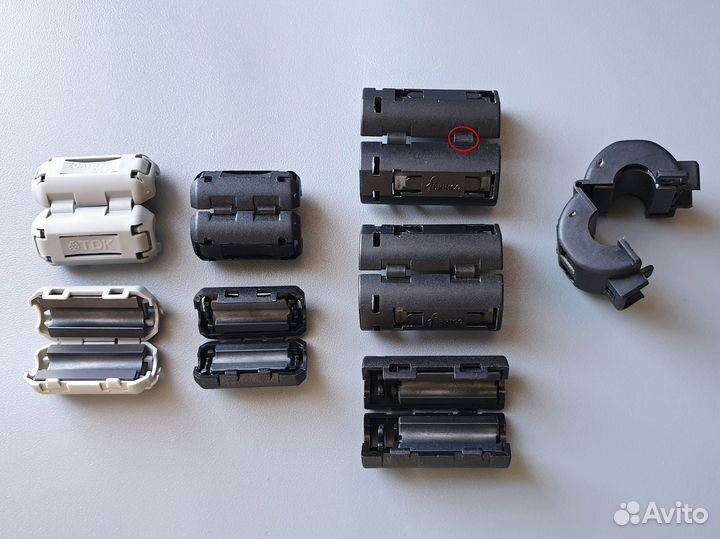 Ферриты - 8 шт. (диаметр 4, 5, 5.5 и 7.5 мм)