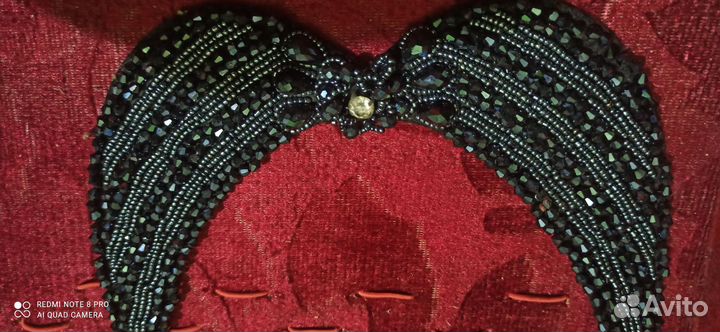 Воротничок из бисера, ручная работа