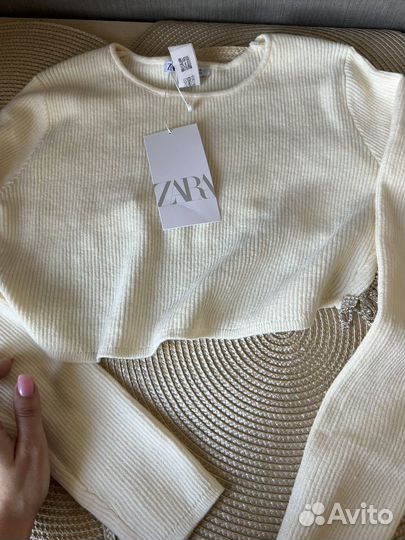 Новый топ /джемпер Zara со стразами M 7901/898