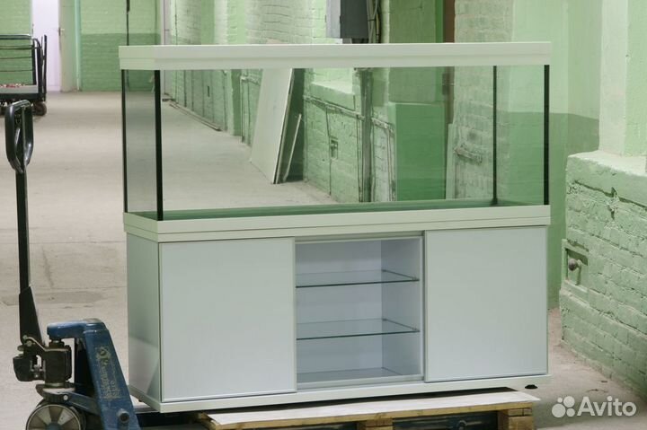 Аквариум 450 литров пластик абс белый + мдф