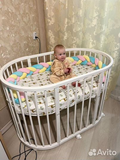 Детская кроватка 8 в 1 + держатель в подарок