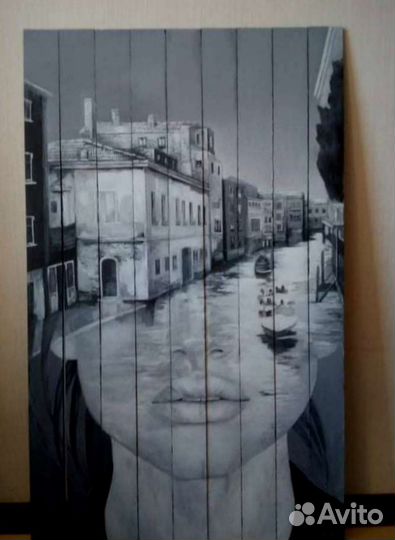 Картина панно из дерева