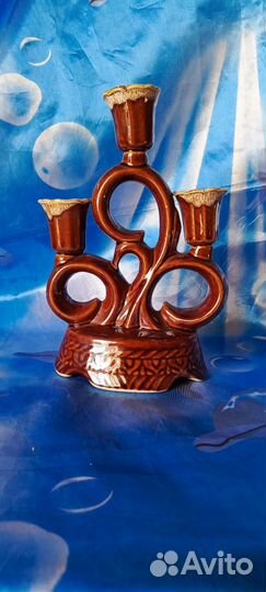 Подсвечник глиняный