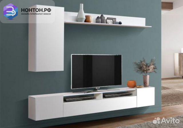 Стенка Прага-2 белый / белый глянец снег