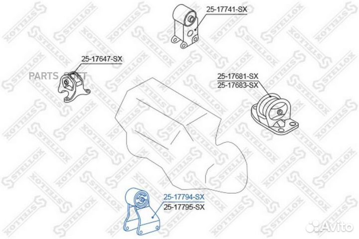 Stellox 2517794SX 25-17794-SX подушка двигателя пе