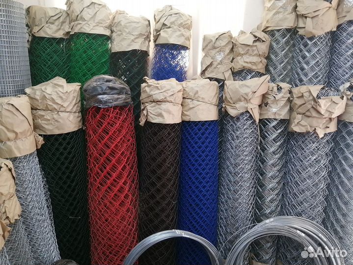 Сетка рабица 55*55*2,5 на 2 м зеленая