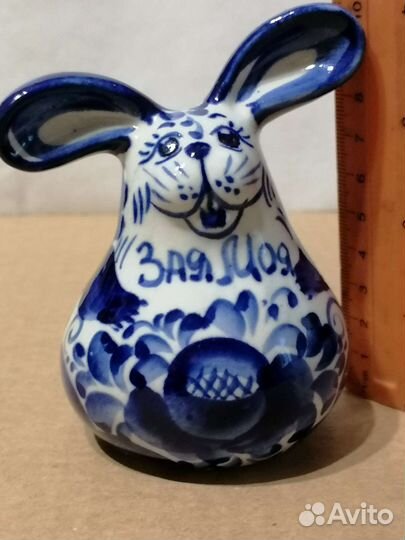 Заяц фарфор гжель