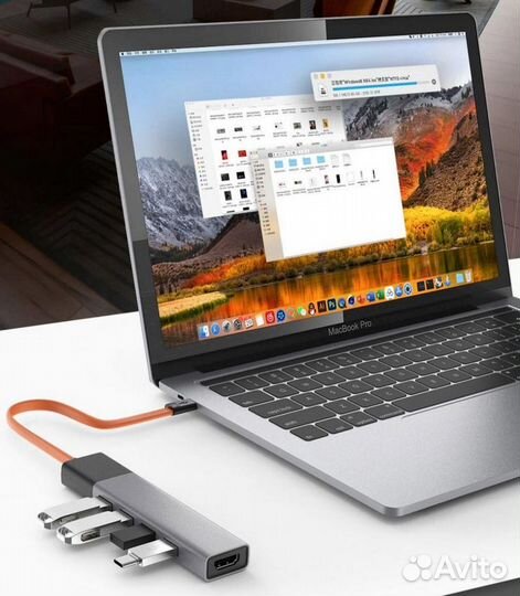 Адаптер miiiw Type-C HUB Adapter 5 in 1 (3х USB 3