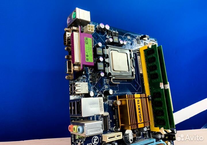 Комплект мат. плата G31M-ES2L + Q6600 + 4Gb DDR2