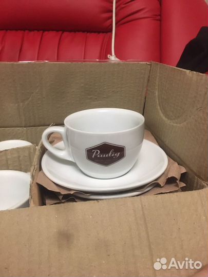 Чашки с блюдцами Paulig кофейные
