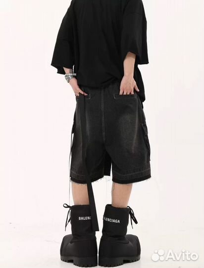 Шорты Rick Owens Drkshdw Raw-Cut Denim Cargo