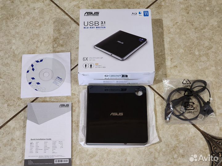 Привод внеш. BD-RE Asus SBW-06D5H-U