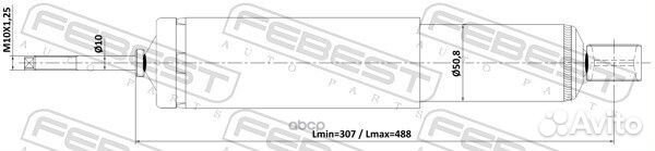 Амортизатор задний GAS.twin tube 14110007R Febest