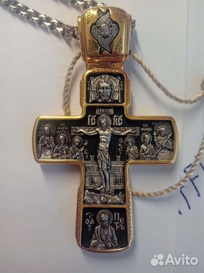 Крест золото - серебро