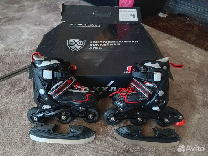 Коньки хоккейные-роликовые детские р.26-29